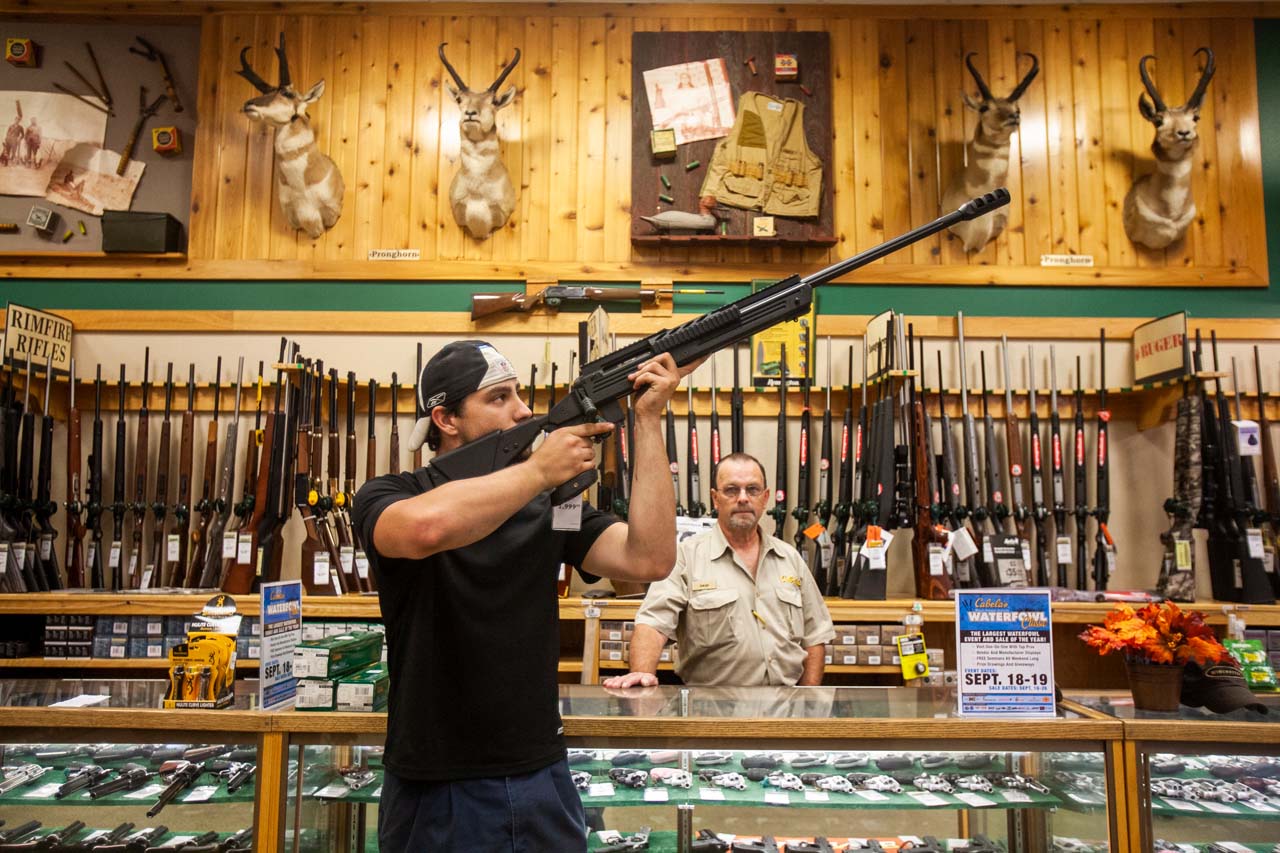 Man holding a rifle